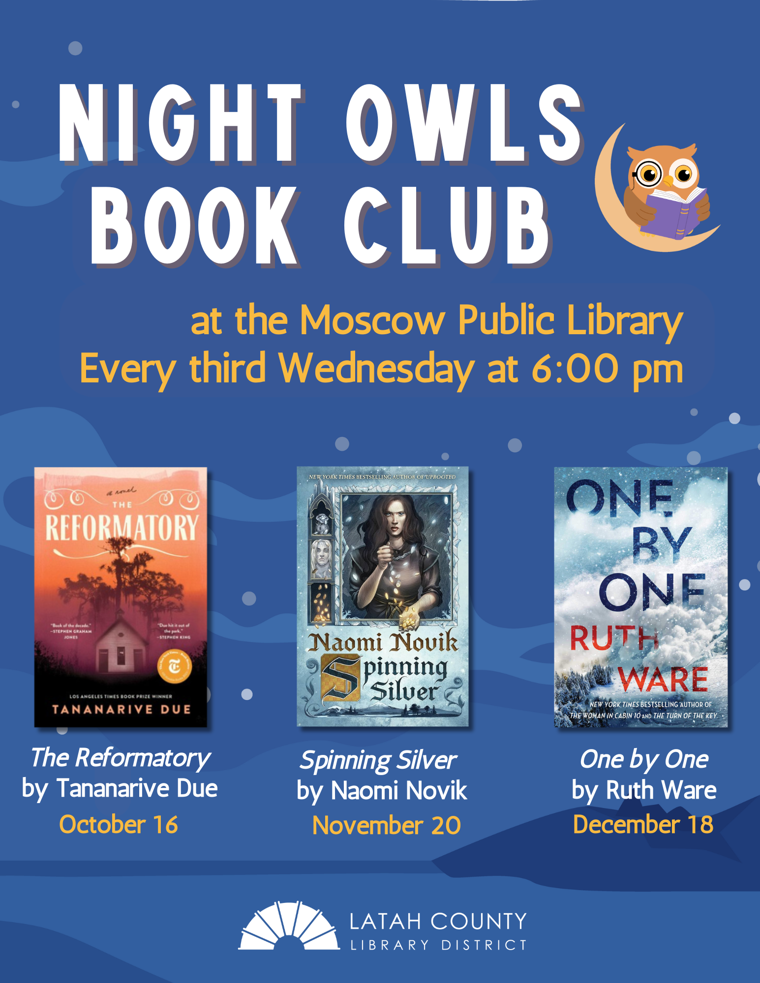 October to December Night Owls Book Club link