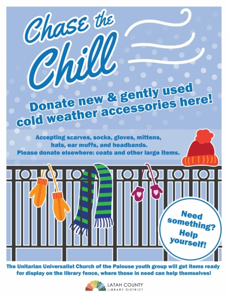 Chase the Chill Donate new and gently used cold weather accessories at the Moscow Public Library