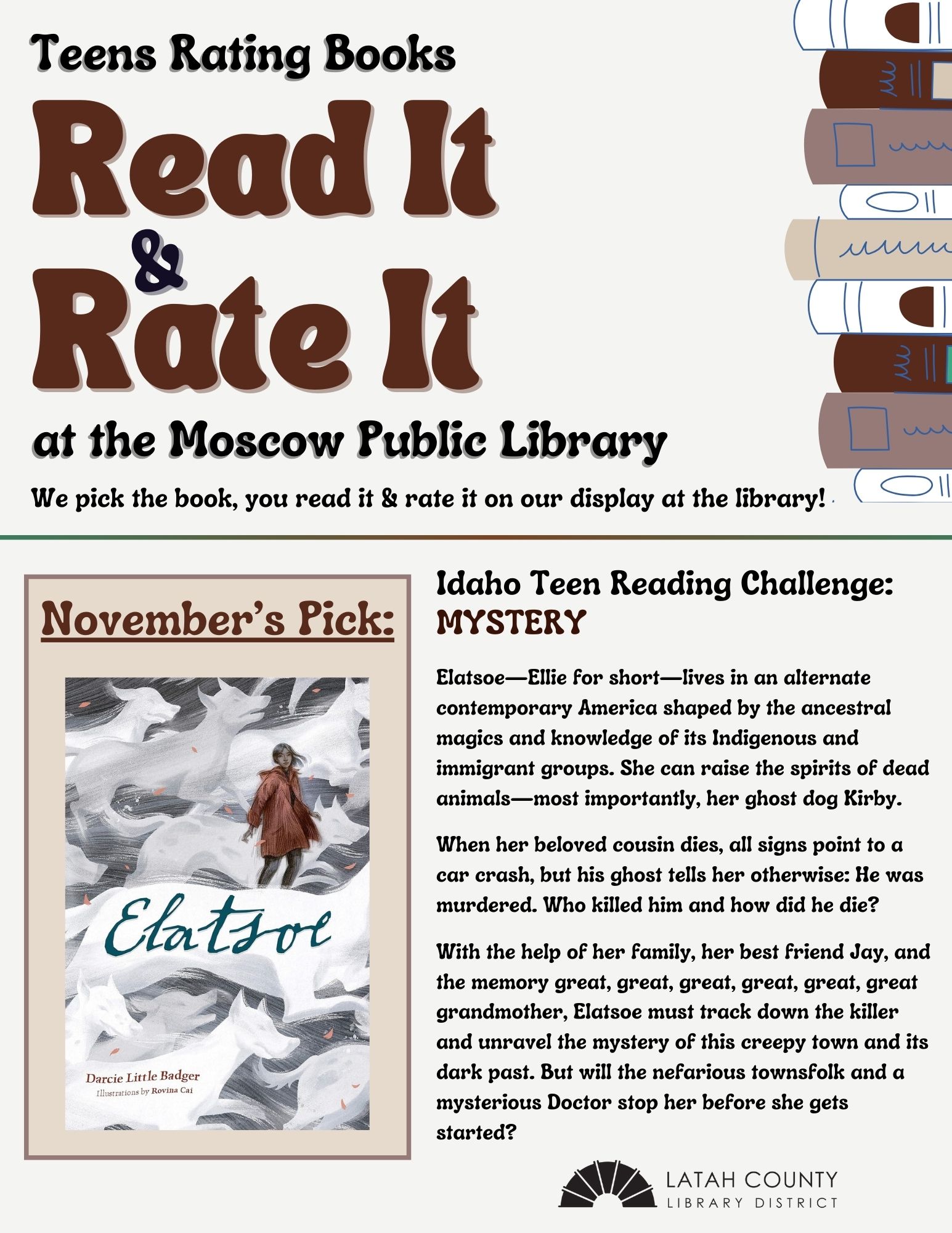 Teens Read it & Rate it November Book Club Mystery Elatsoe