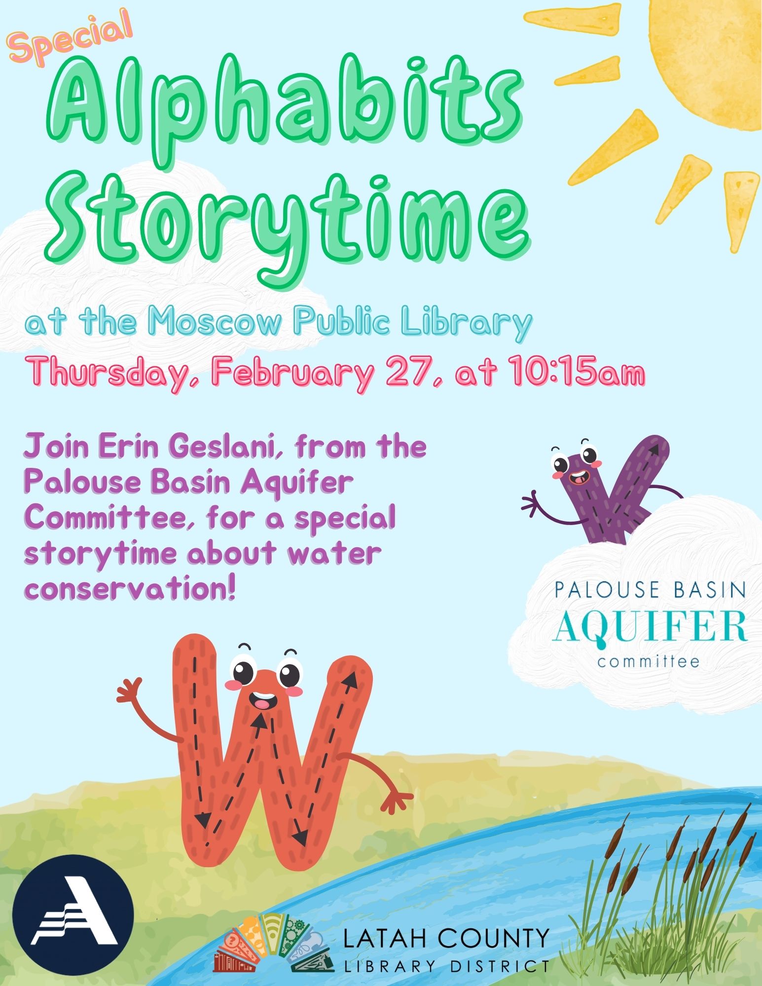 Water conservation storytime February 27 at the Moscow Public Library