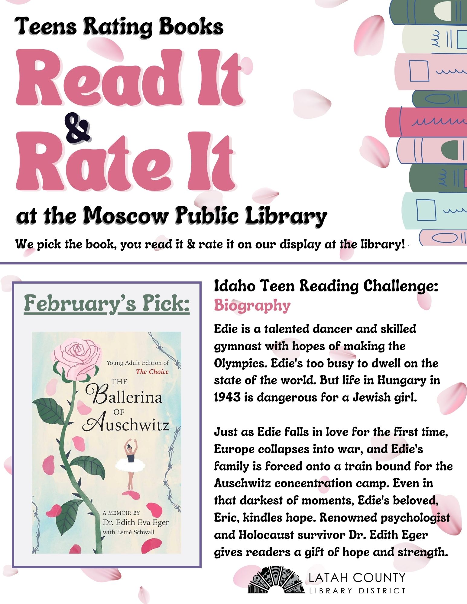 Teens Read it Rate it at the Moscow Library February's Pick The Ballerina of Auschwitz