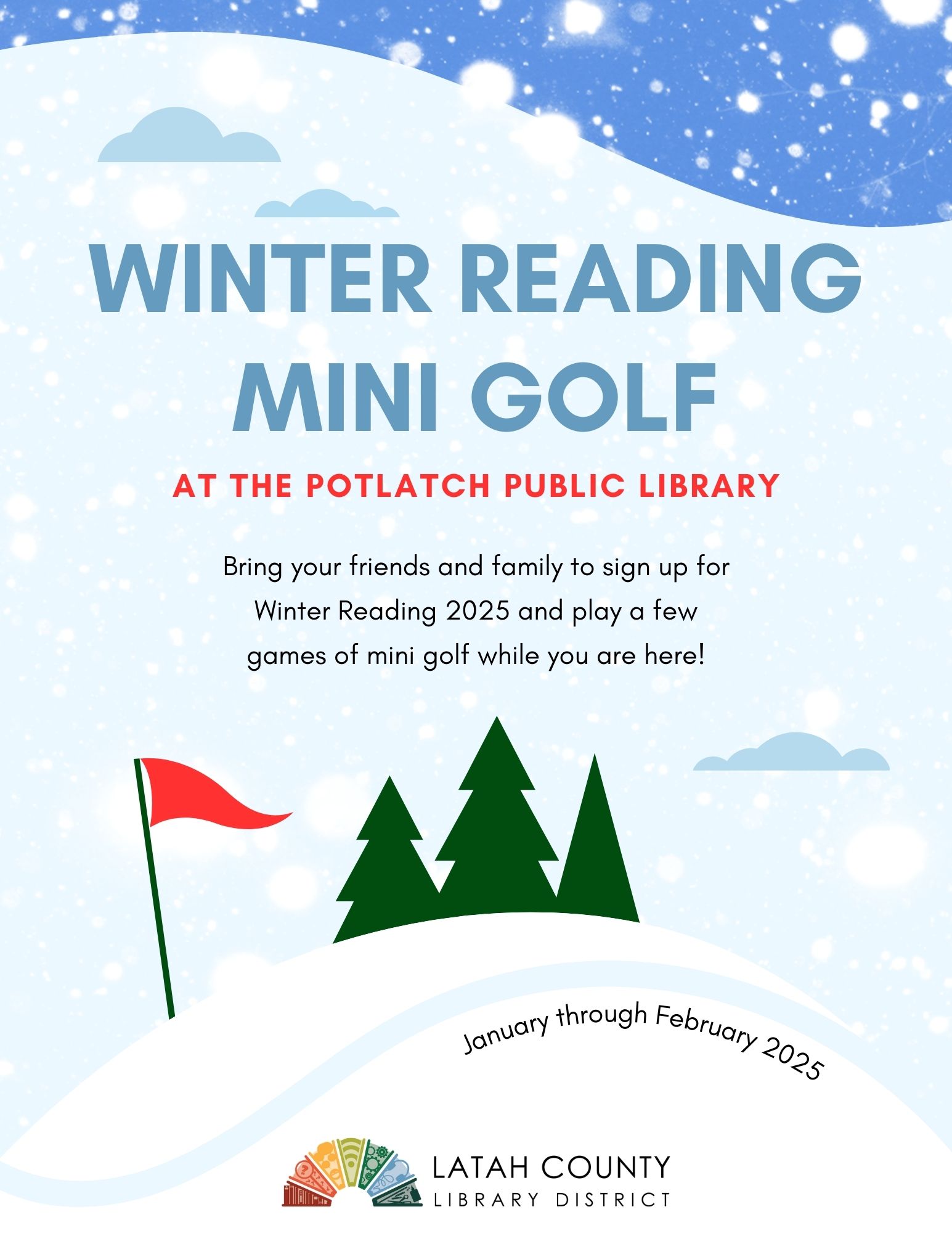 Winter Reading Mini Golf at the Potlatch Public Library